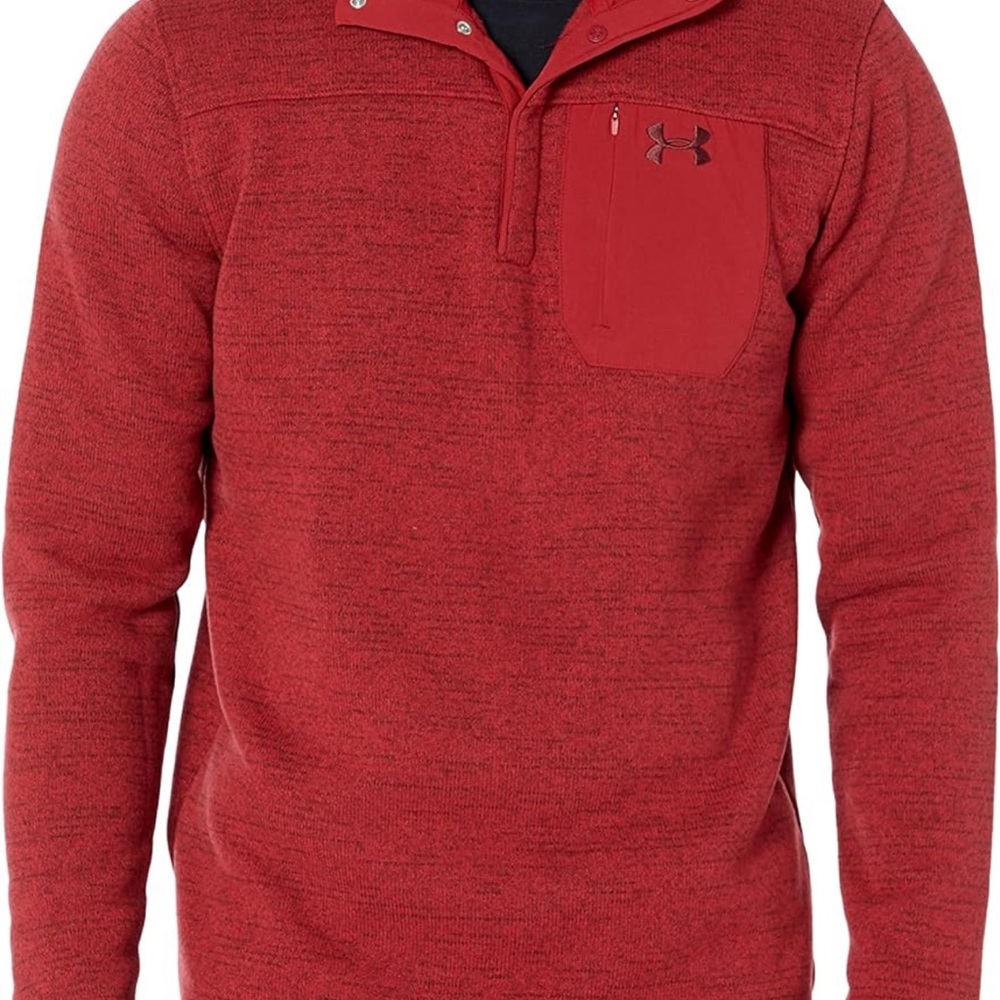 Under Armour 1316276-611 Men's UA Specialist Henley 2.0 Long Sleeve Stadium Red
